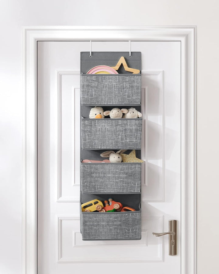 SONGMICS Hängeorganizer mit 4 Taschen, Hängeregal, Kleiderschrank-Organizer, Hängeaufbewahrung, Tür-