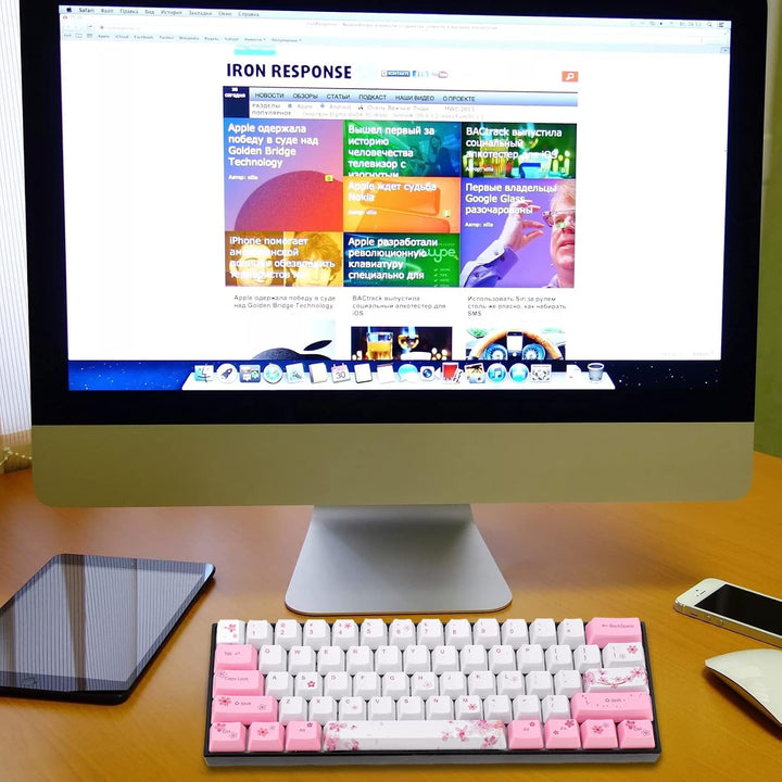 Dpofirs 73 Universelle Tastenkappen mit niedlichem Muster für mechanische Computertastatur, PBT Cust