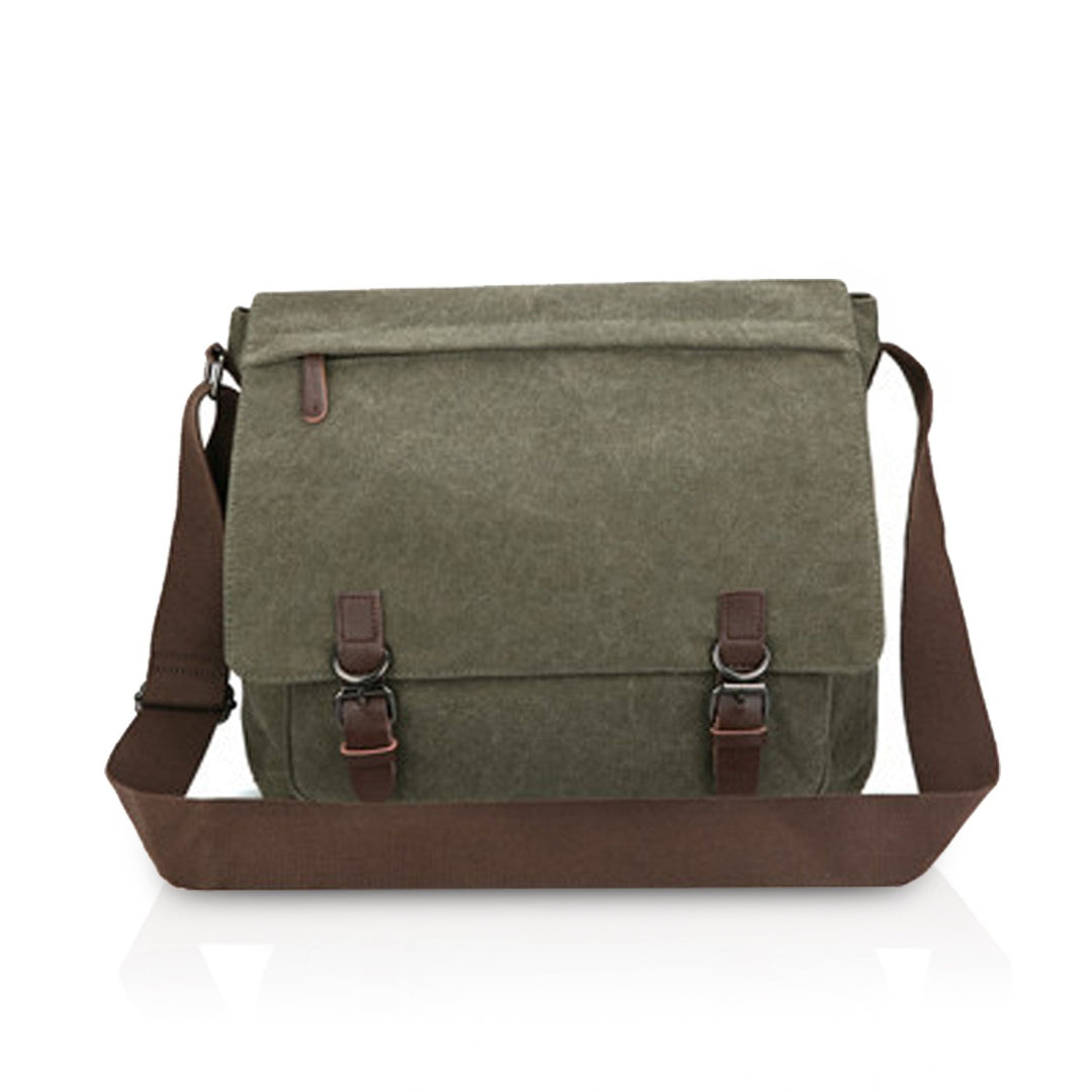 FANDARE Retro Umhängetasche Segeltuch Schultertasche Herren Damen Lehrertasche Briefträgertasche für
