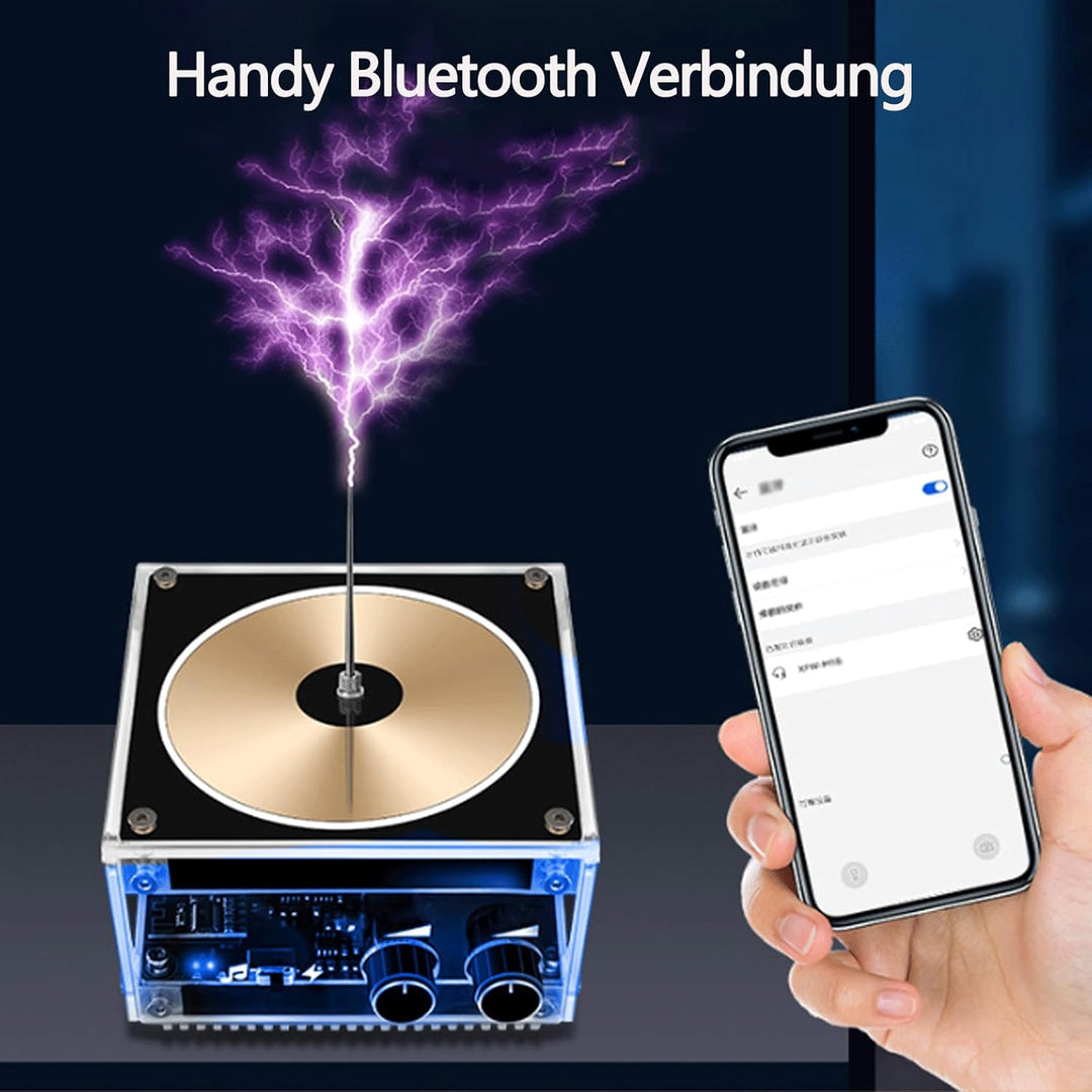 Teslaspule Bluetooth Mini Musik Tesla Spule Bogen Plasma Lautsprecher Tesla Coil Berührbare DIY Spul