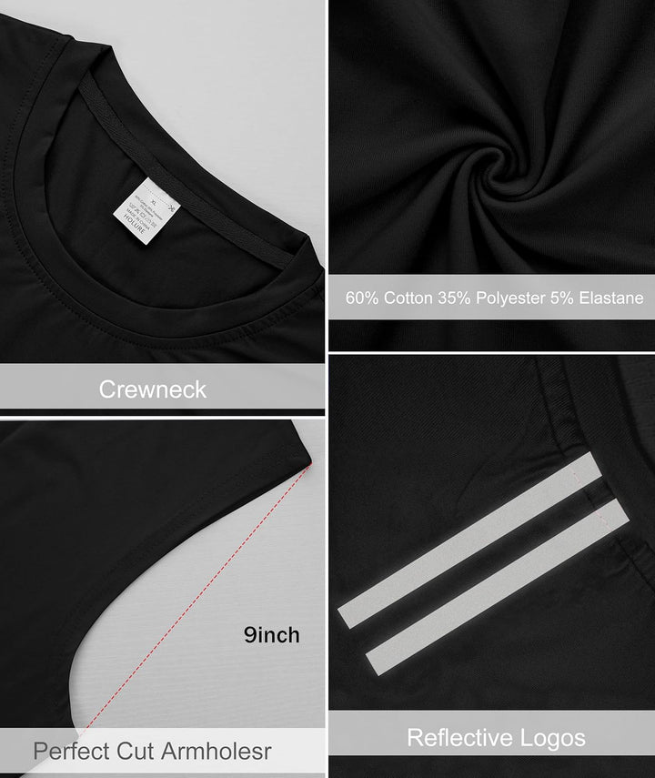 1, 3 or 5er Pack Mens Cotton Gym Tank Tops Workout ärmellose Shirts Athletic Muscle Tank Training Bo