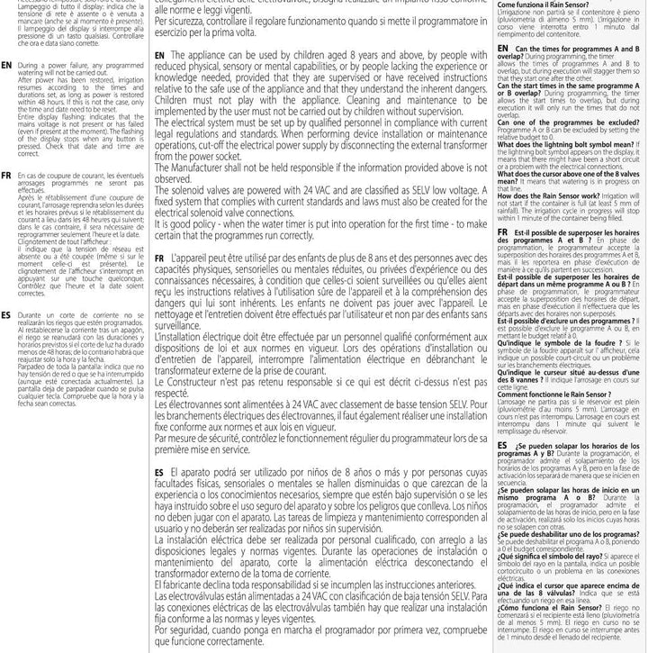 Claber Aqua-Home 4-6-8, Bewässerungscomputer für 8 Bewässerungskreise Einzelbett, Einzelbett