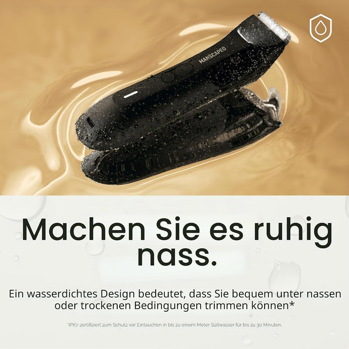 MANSCAPED® The Lawn Mower® 4.0 PRO – Leisten- und Körperhaarschneider, SkinSafe®-Trimmerklinge, wass