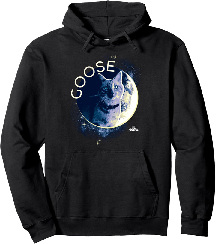 Marvel Captain Marvel Goose Space Planet Portrait Pullover Hoodie