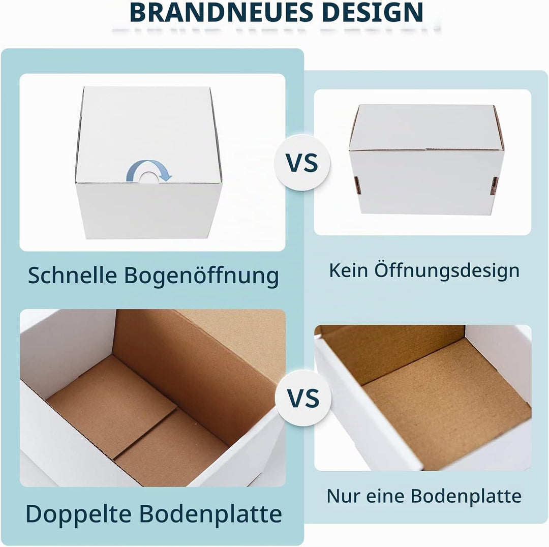 EYMPEU 20 Stück 15,3 x 15,3 x 15,3 cm Weisse Versandkarton, Kartons für kleine Gegenstände, Spielzeu