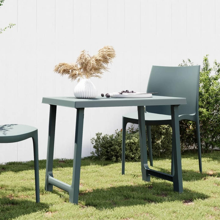 vidaXL Campingtisch Grün 79x56x64 cm PP Holzoptik, Grün