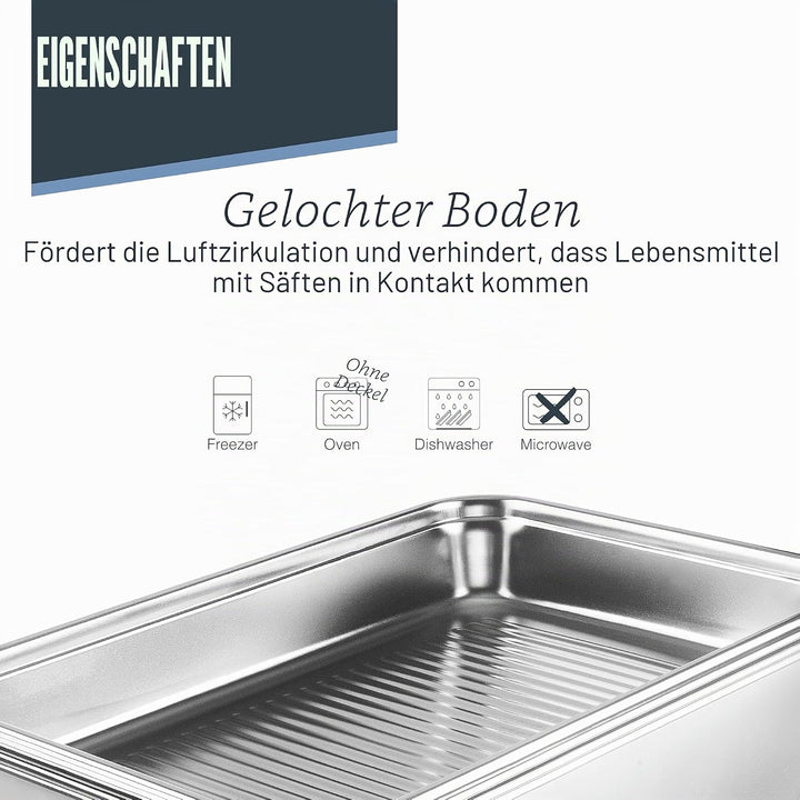 LACOR - 64674 - Ecoinox Pro Luftdichtes Tupper, 3,5 L, Edelstahl 18/10 mit Polypropylen-Deckel, Luft