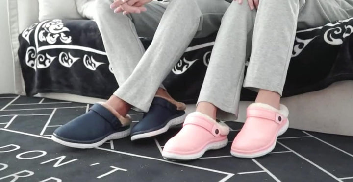 Eagsouni Clogs Hausschuhe Herren Damen Winter Gartenschuhe Haus Pantoffeln Warme Plüsch Gefüttert Ga