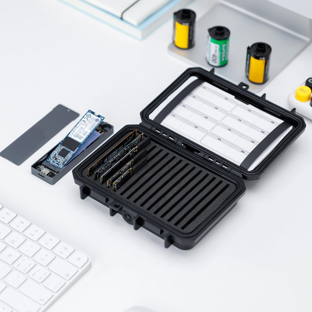 15 Slots M.2 2280/2260/2242/2240/2230 Speichergehäuse, Wasserdichtes und stossfestes M.2 SSD Case mi