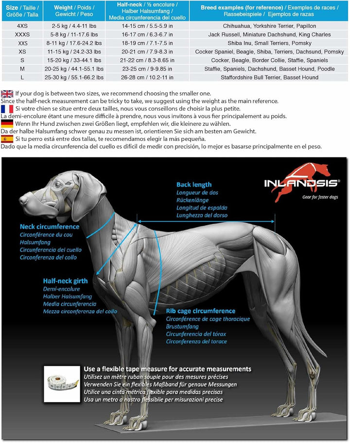 inlandsis Canicross Geschirr für kleine Hunde, Open-Back S Rosa / Schwarz, S Rosa / Schwarz