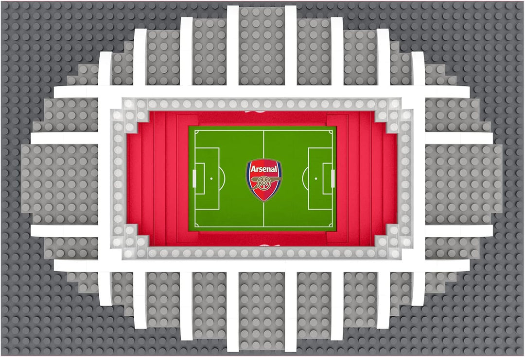 FOCO Offizielles Lizenzprodukt Arsenal FC Emirates BRXLZ-Steine 3D-Mini-Fussballstadion Bau-Set, Ars