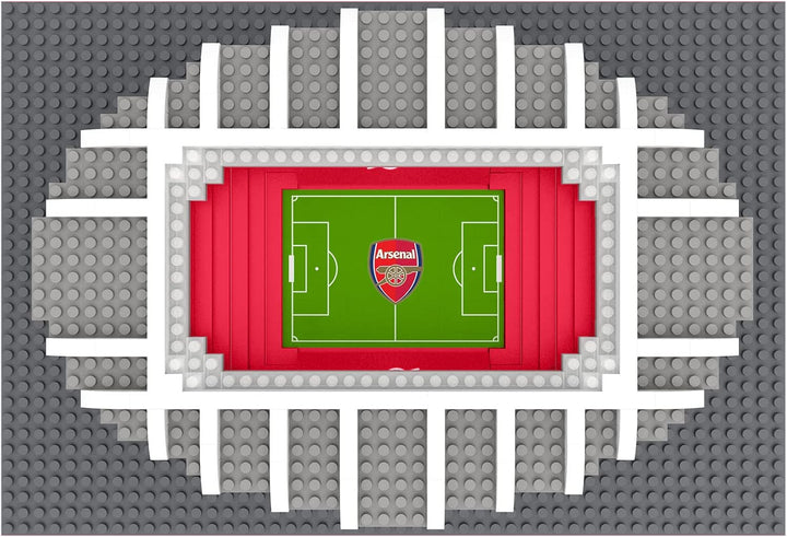 FOCO Offizielles Lizenzprodukt Arsenal FC Emirates BRXLZ-Steine 3D-Mini-Fussballstadion Bau-Set, Ars