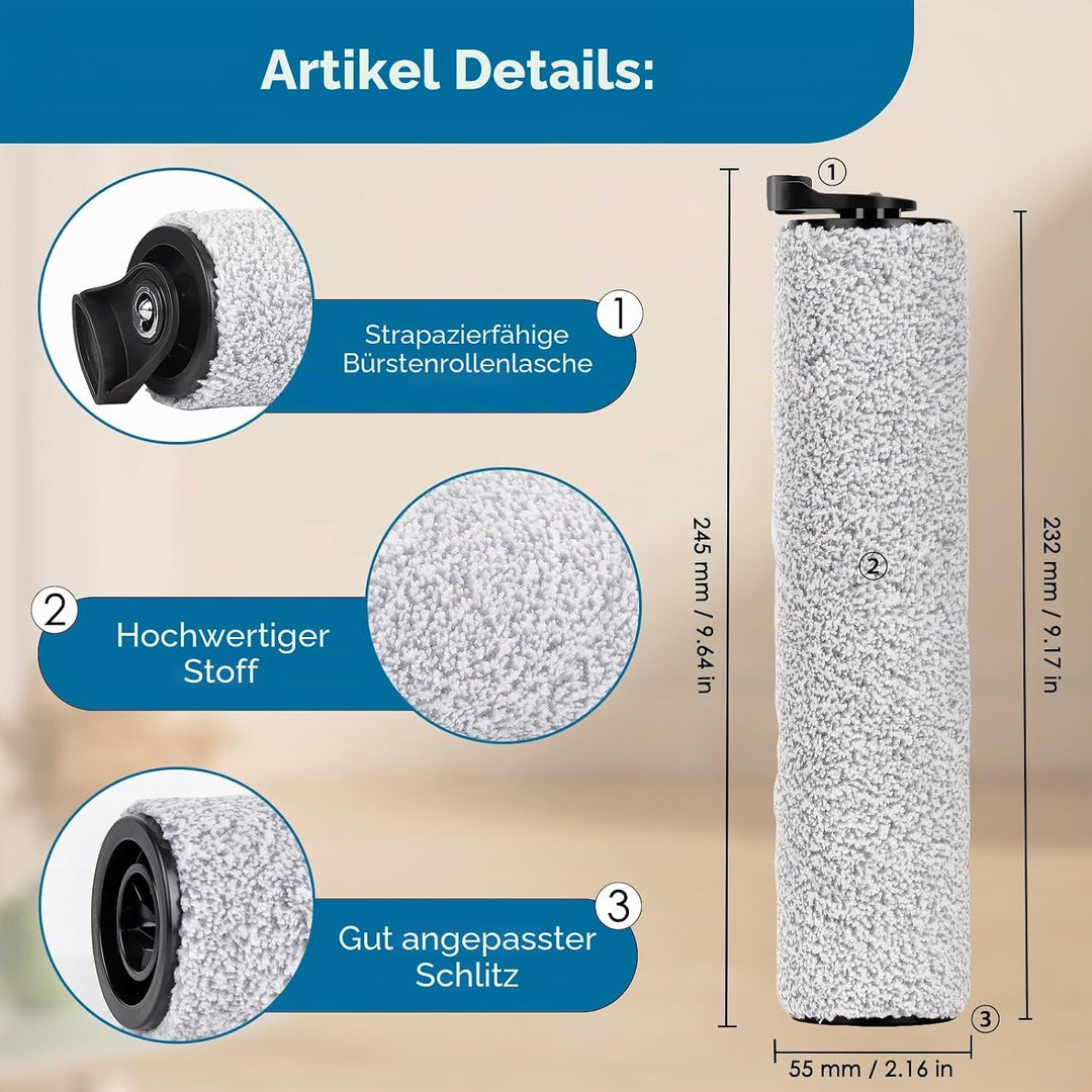 (6 Stück) Floor One S3 Ersatz Bürstenrollen und HEPA Filter kompatibel mit Tineco Floor One S3, iFlo