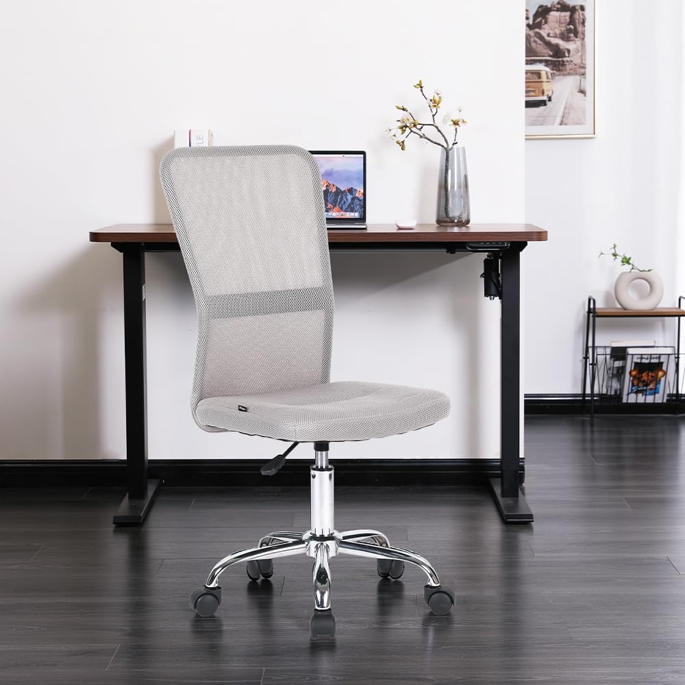Mingone Bürostuhl Ergonomisch Schreibtischstuhl aus Mesh Höhenverstellbarer Drehstuhl 360° Drehbarer