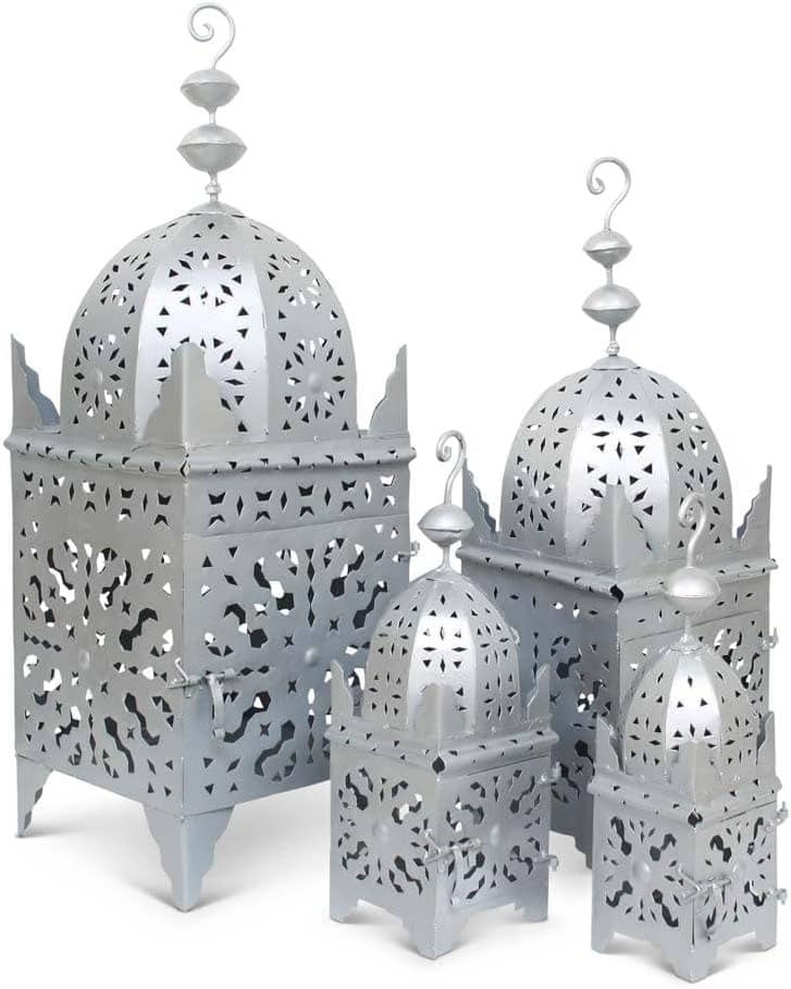 Marokkanische Laterne Silber Small Arub