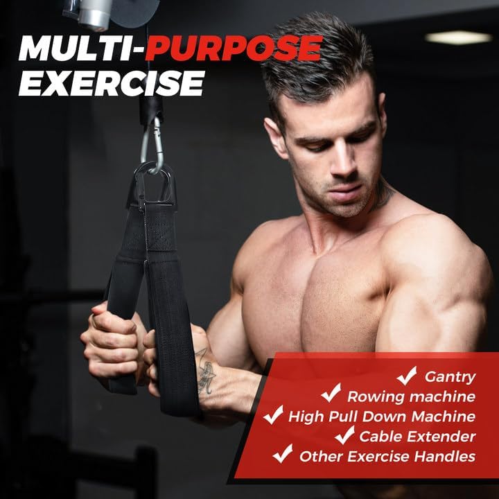 Trizepsseil Kabelbefestigung, Trizeps Griff, Trizeps-Pull-Down-Seil für Push-Downs, Crunches, Facepu