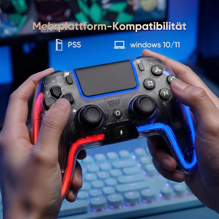BETMI Wireless Controller für PS5, Pro/Slim/MAC/Steam Deck/PC, Hall-Effekt-Joystick, Doppelvibration