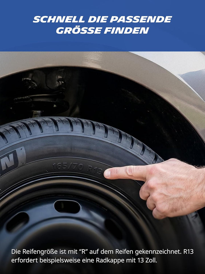 Michelin 92002 41006 Radkappen 15 Zoll Universal Radzierblenden Monique 4er Set Fürs Auto ABS Kunsts