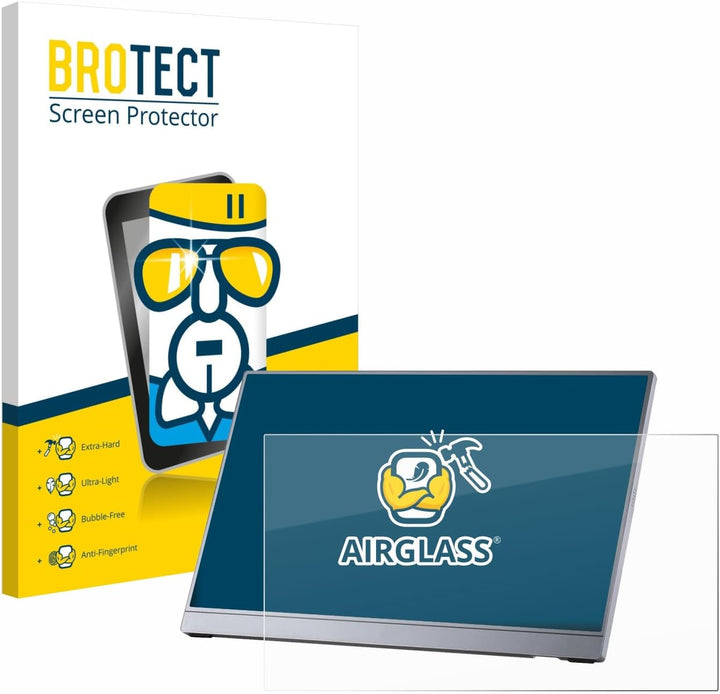 BROTECT Schutzglas für Arzopa Z3FC 16.1" Schutzfolie Panzer Folie Glas[Extrem Kratzfest 9H, Anti-Fin
