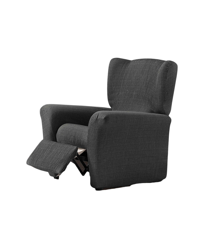 Zebra Textil - Vega Elastische Husse Relax-Sessel, Grösse 1 Sitzer (Standard), Farbe Grau