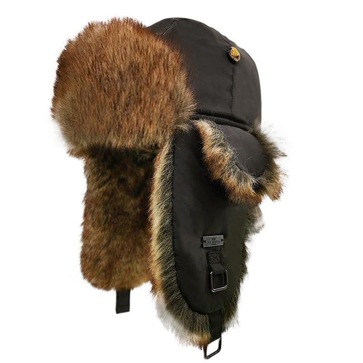 Unisex Fliegermütze Rib Bomber Aviator Pilot Hat Faux Fellmütze Winter Russische Mütze Herren Bomber