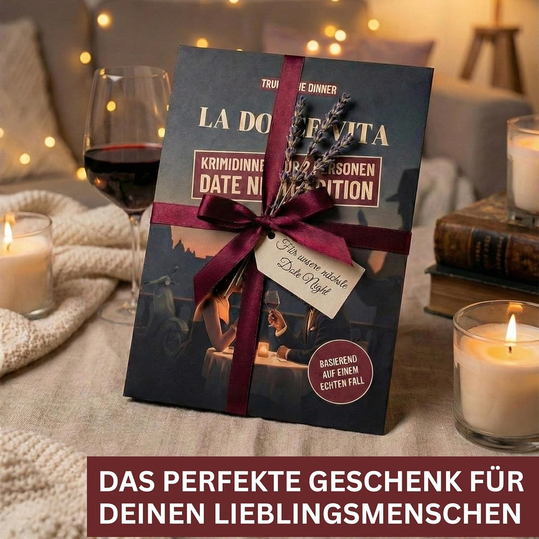 Krimidinner 2 Personen La Dolce Vita - Krimi Dinner Date Night Edition - Krimispiel für Erwachsene,