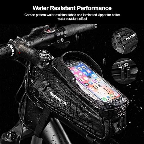 ROCKBROS Fahrrad Rahmentasche Lenkertasche Wasserdicht Handytasche für Smartphone bis zu 6.8 Zoll mi