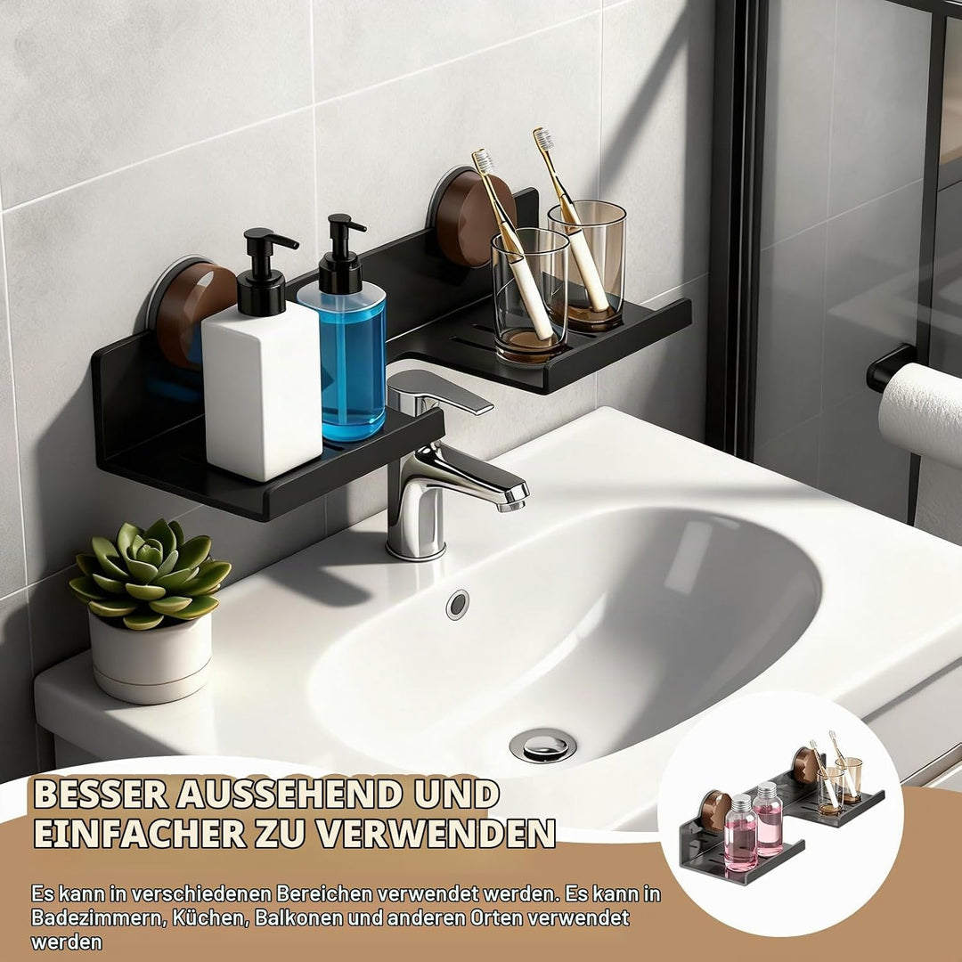 Waschbecken Ablage, Bad Organizer Badezimmer Regal Ohne Bohren Bad Ablage über Waschbecken 40 X 16 X