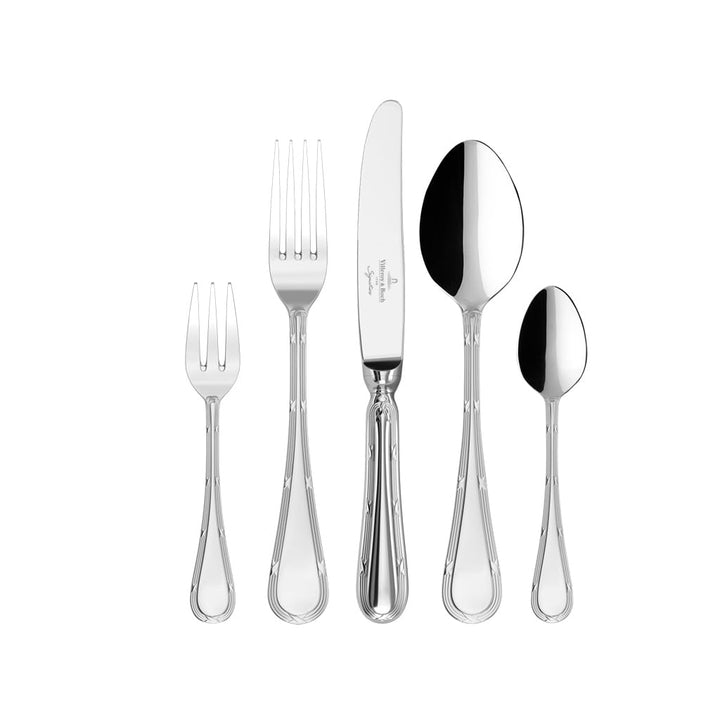 Villeroy und Boch Kreuzband Septfontaines Tafelbesteck für bis zu 6 Personen, 30-teilig, Edelstahl