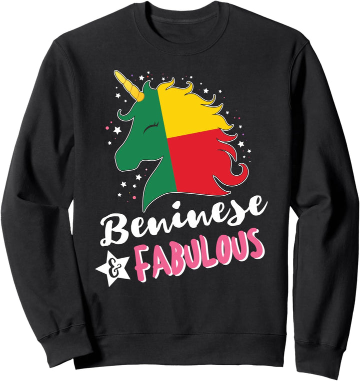 Beninisches Einhorn Benin-Flagge Sweatshirt
