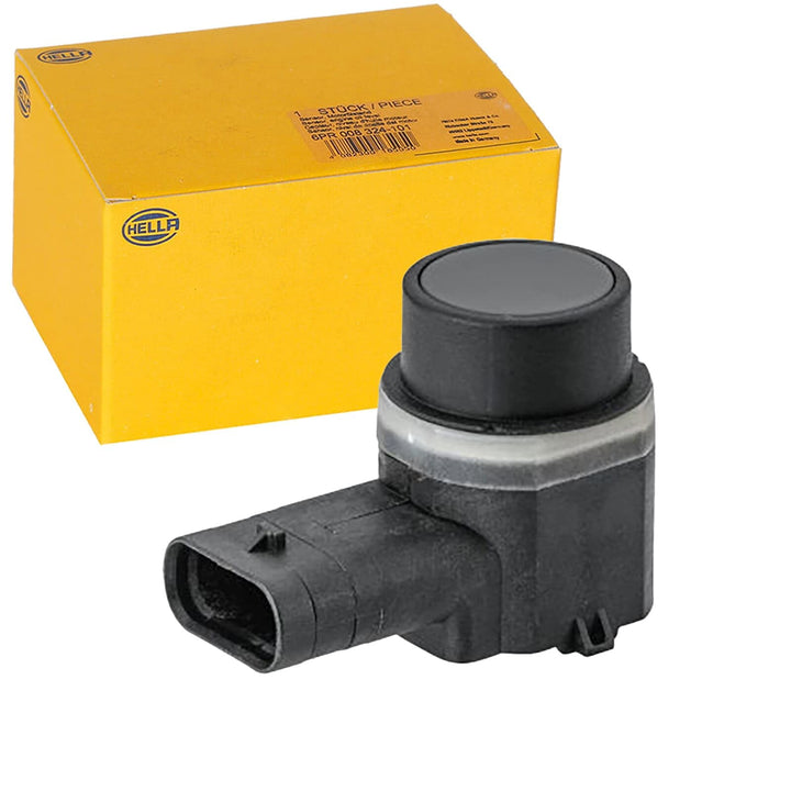 HELLA 6PX 358 141-771 Sensor, Einparkhilfe - 3-polig - gesteckt - überlackierbar - mit Befestigungsr