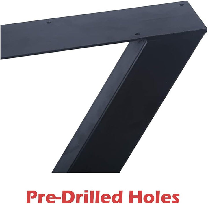 Fayelong Tischbeine aus Stahl, Tischgestell X-Form Metall Schwarz Tischkufen, 71,1 x 50,8 cm, Esstis