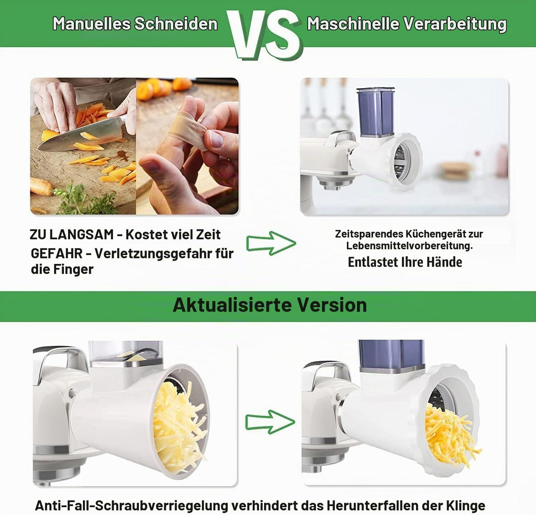 Slicer Shredder Aufsätze für ZACME Zubehör,Käsereibe, Edelstahl Gemüse Schneider für ZACME Zubehör,A
