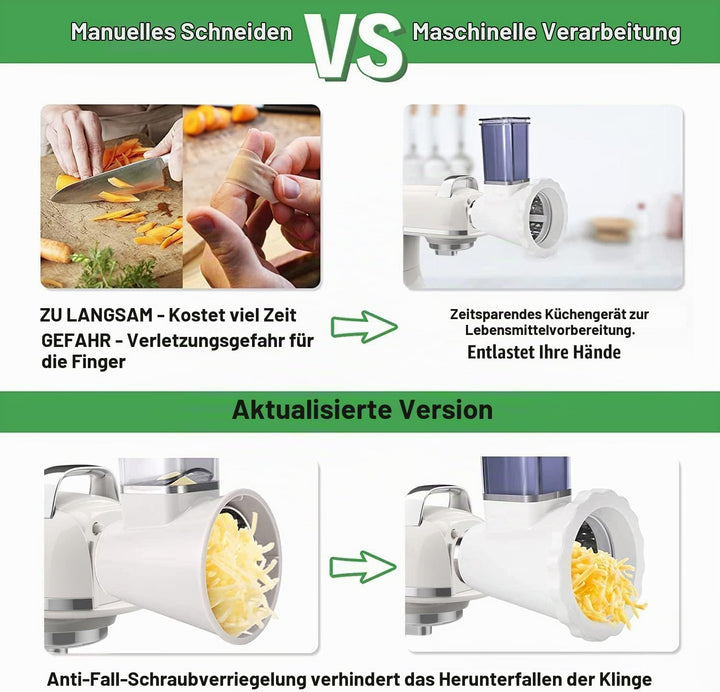 Slicer Shredder Aufsätze für ZACME Zubehör,Käsereibe, Edelstahl Gemüse Schneider für ZACME Zubehör,A