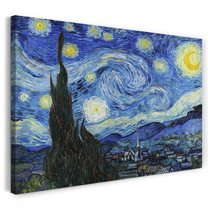 Printed Paintings Leinwand (80x60cm): Vincent Van Gogh - Die Sternennacht (1889) 80x60 cm, 80x60 cm