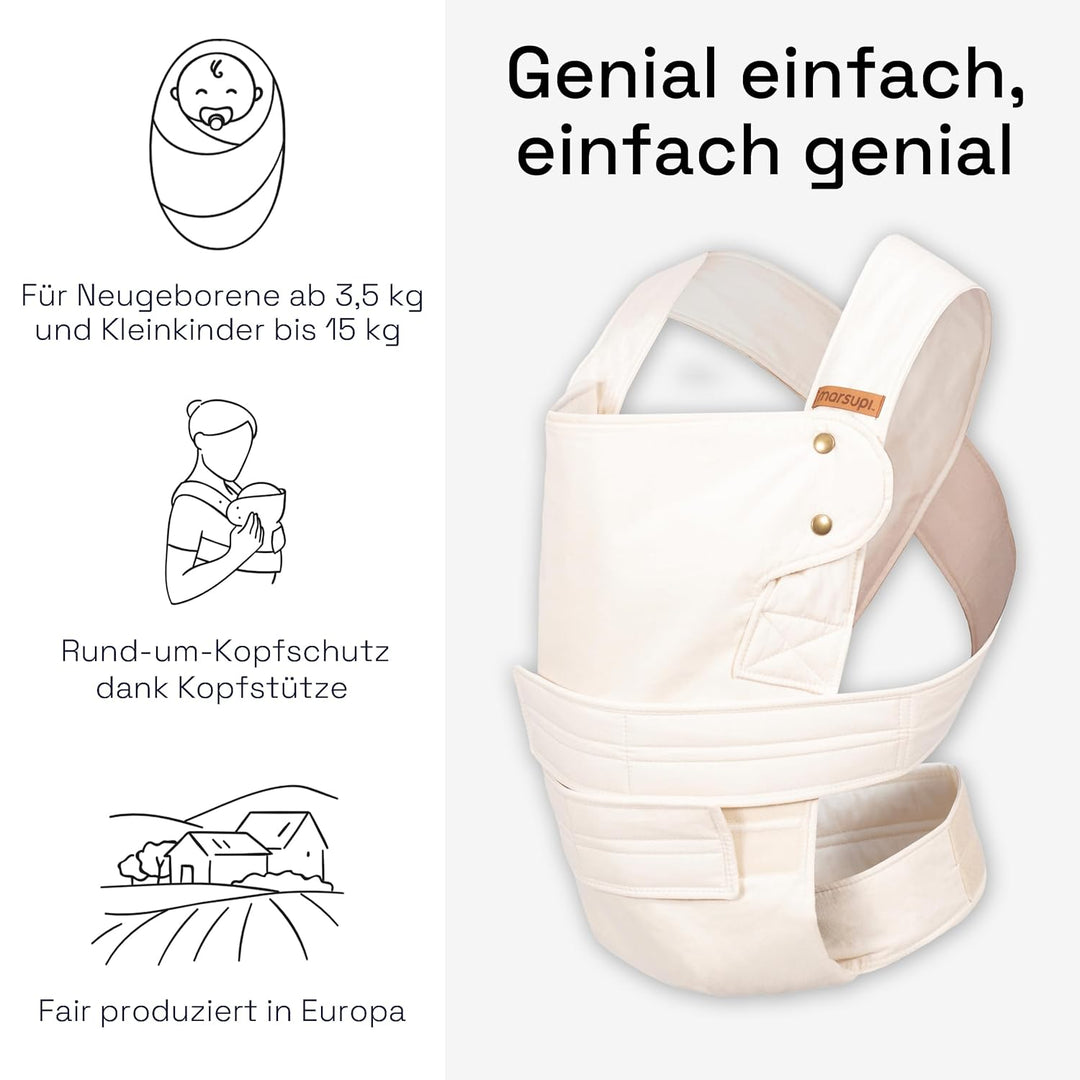 marsupi Baby- und Kindertrage, Version 2.0 (XL, ecru) XL (1er Pack) ecru, XL (1er Pack) ecru
