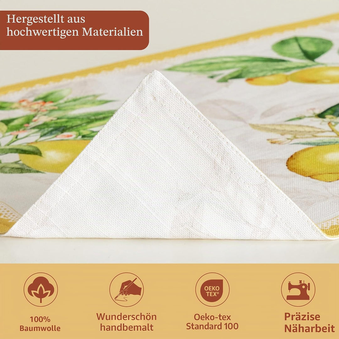 Maison d'Hermine Tischsets aus 100% Baumwolle, 4er-Set, 33 cm x 48 cm, dekorative, waschbare Oster-T