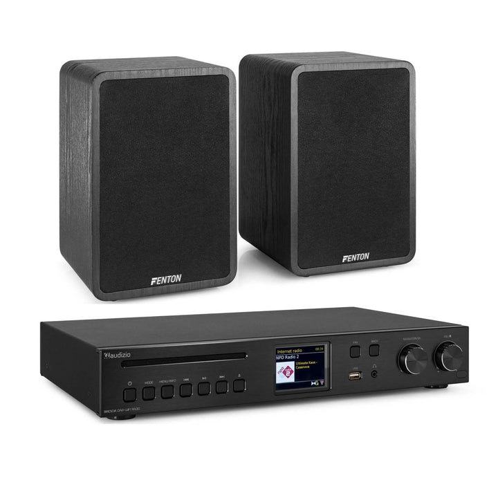 Fenton HiFi Stereoanlage 200 W - CD-Player, Bluetooth & Spotify Connect, DAB+/FM & Internetradio, US