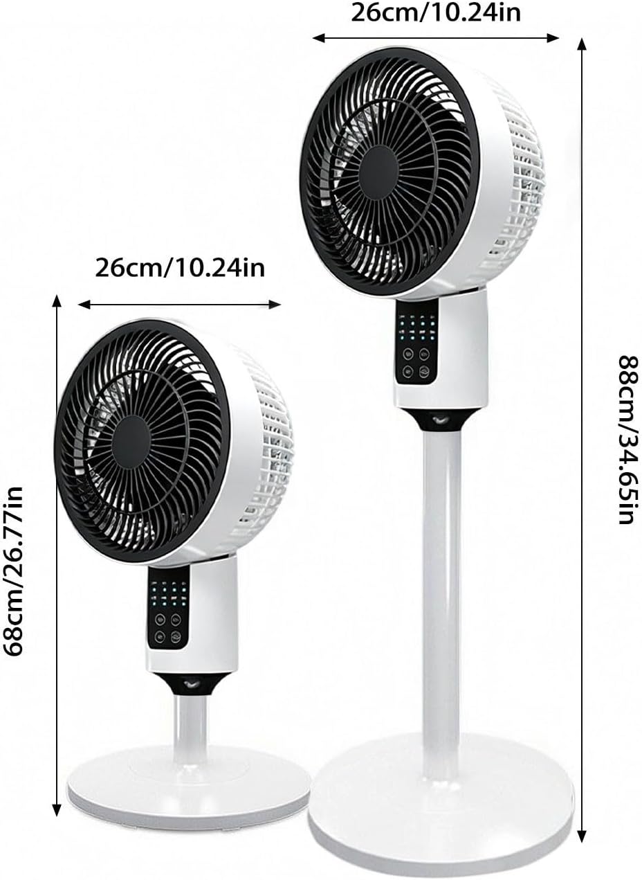 Tragbarer Stand-USB-Ventilator, höhenverstellbar, leise Luftzirkulation, für Zuhause, Schlafzimmer,