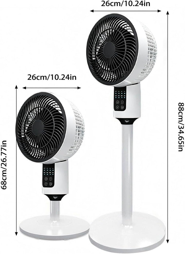 Tragbarer Stand-USB-Ventilator, höhenverstellbar, leise Luftzirkulation, für Zuhause, Schlafzimmer,