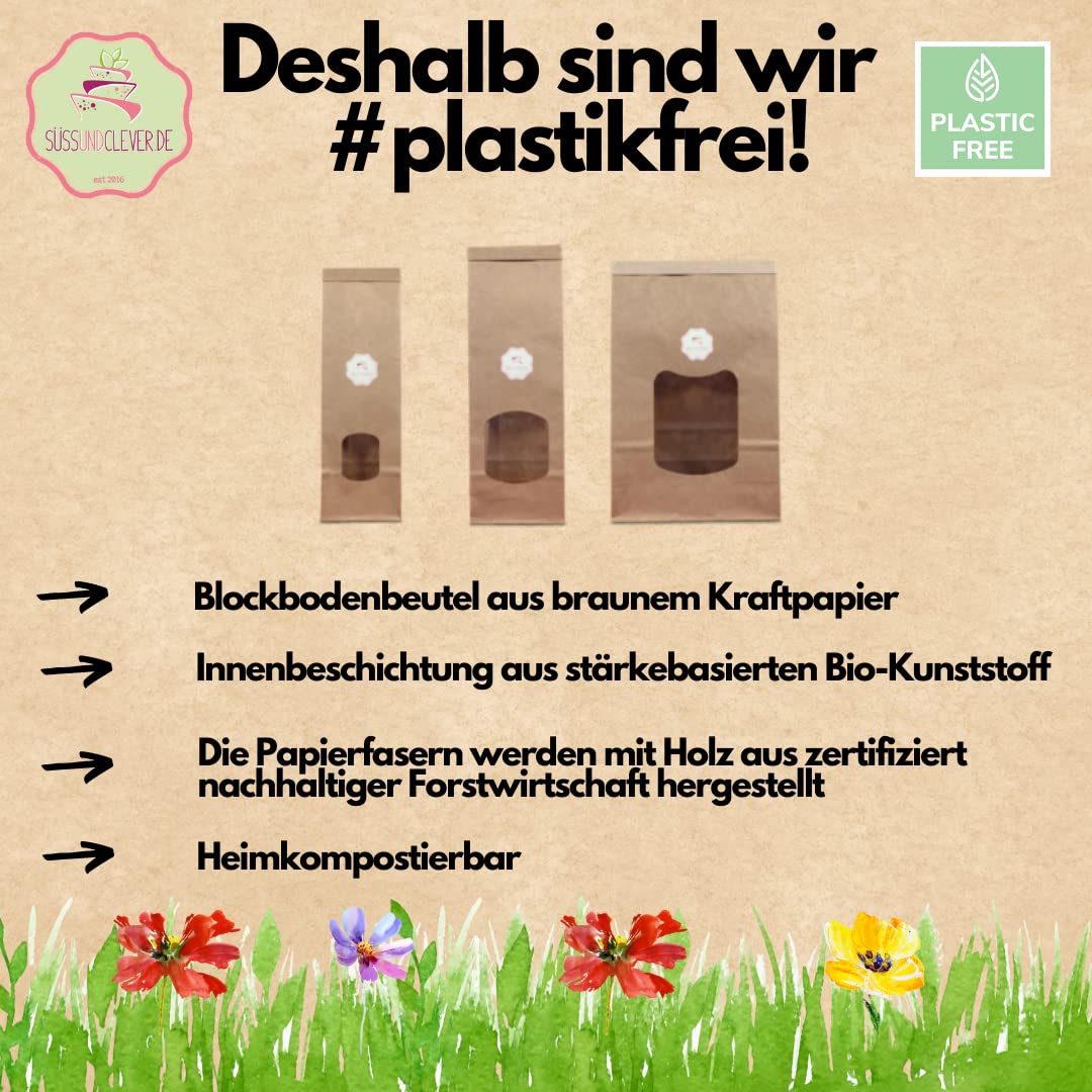 süssundclever.de® Bio Buchweizenflocken | Vollkorn | 2,0 kg (2 x 1,0 kg) | plastikfrei und ökologisc