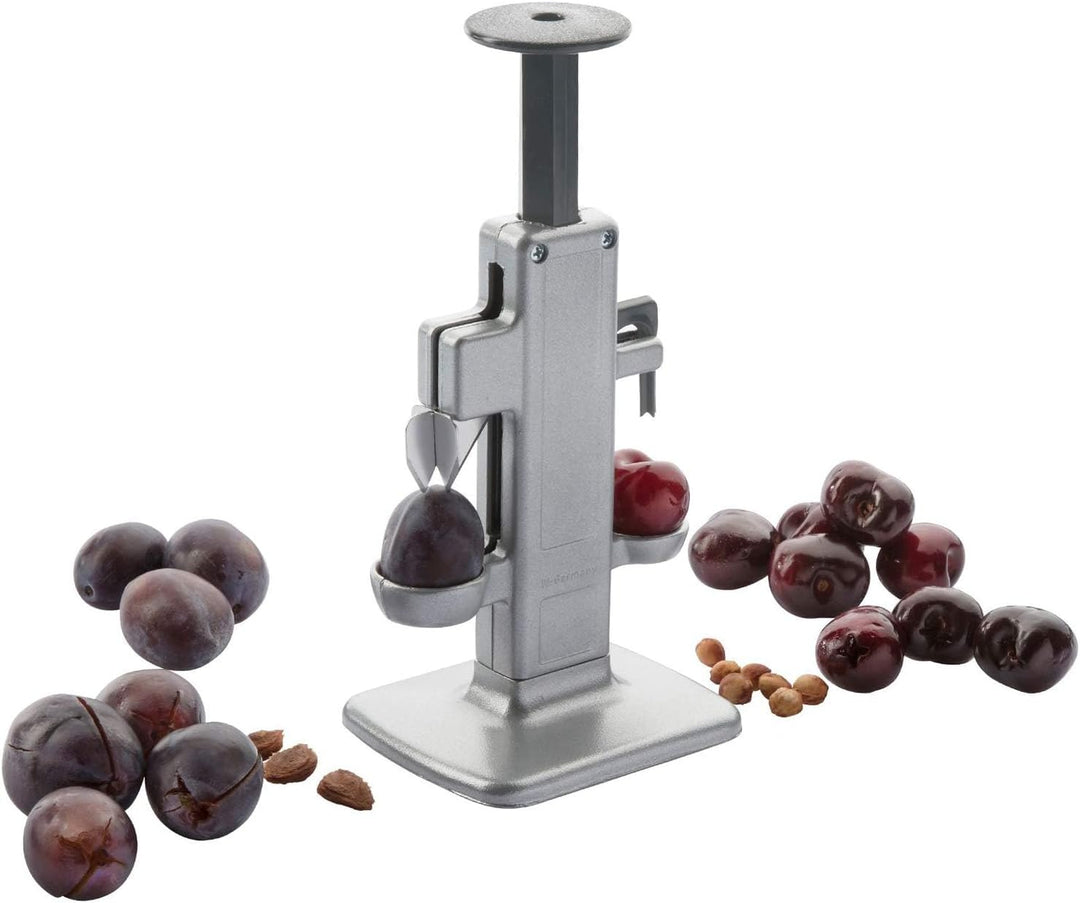 Westmark Kirschen- und Pflaumenentsteiner, Kombi-Entkerner, Höhe: 23 cm, Aluminium/Edelstahl/Kunstst