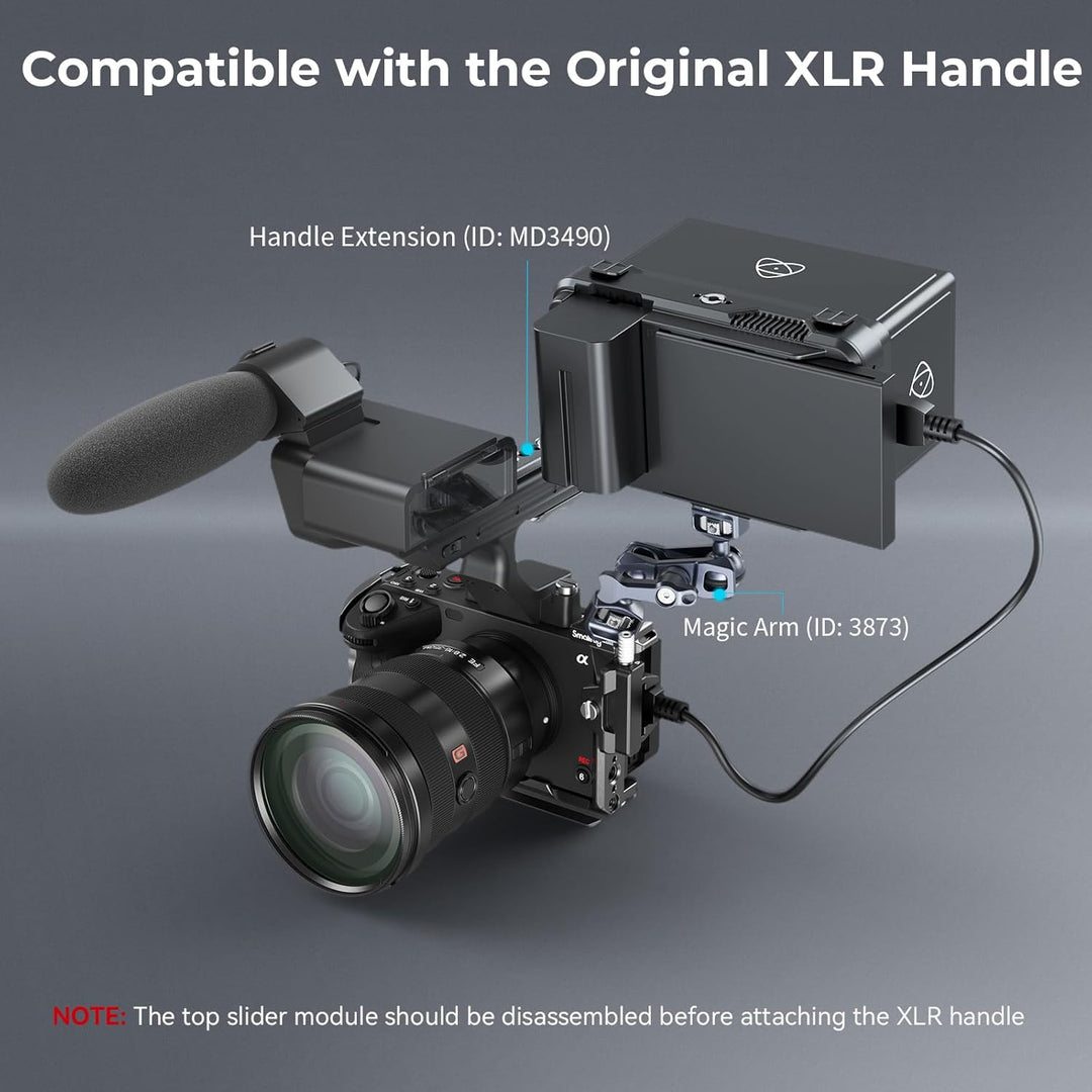 SMALLRIG Cage für Sony FX30 FX3 mit HDMI-Kabelklemme, Klassisch Hellschwarze Oberfläche, Inklusive K