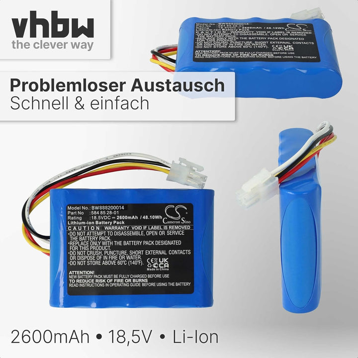 vhbw Akku kompatibel mit Husqvarna Automower 315X, 315 (2015-2018), 310 (2015-2018) Rasenmäher (2600