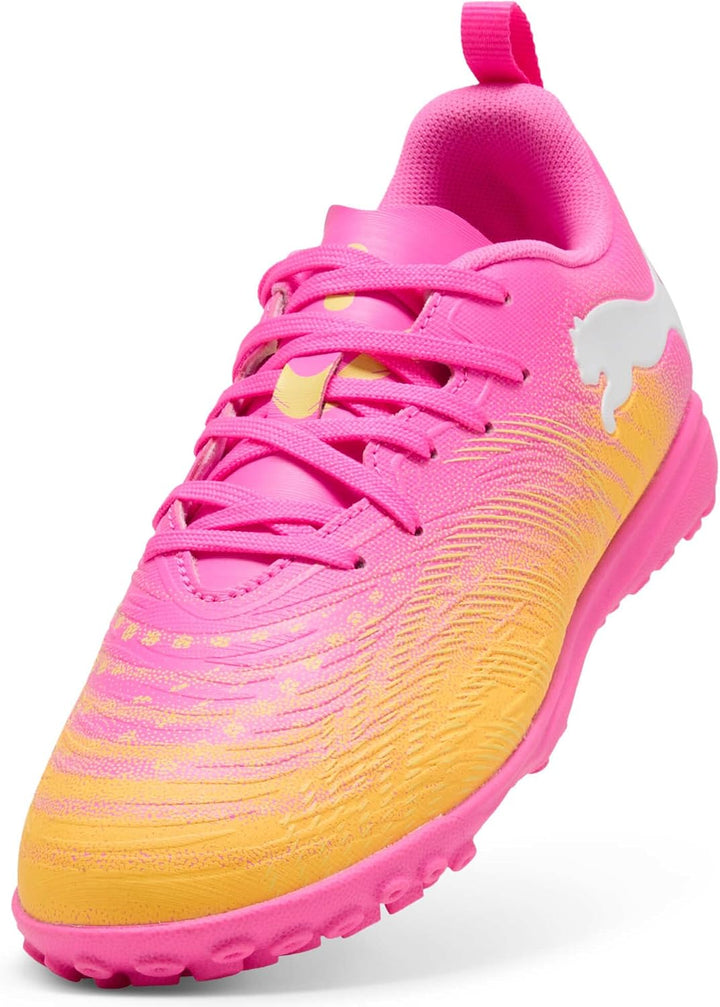 PUMA Unisex Kinder Future 9 Play Tt JrFussballschuh 38.5 EU 005 Poison Pink Sun Stream Bright Aqua P