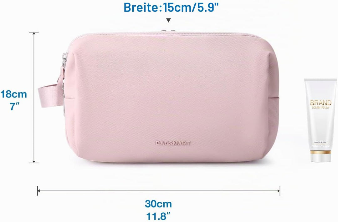 BAGSMART Kulturtasche für Herren,Travel Toiletry Organizer Dopp Kit Wasserabweisende Rasiertasche fü