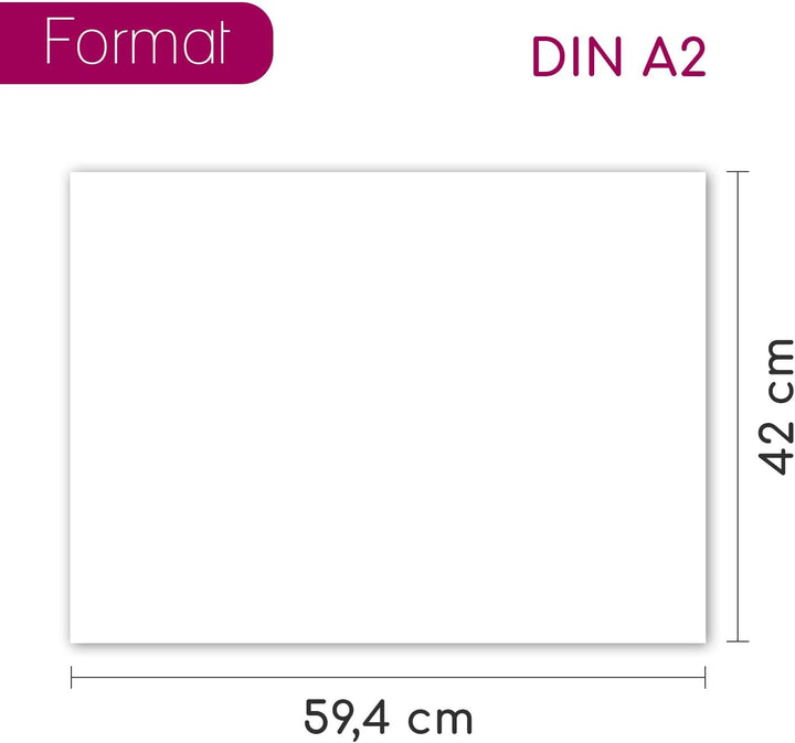 younikat Blanko Papier DIN A2 Weiss - 300g Kartonpapier 25 Blatt I Bastelkarton zum Selbstgestalten