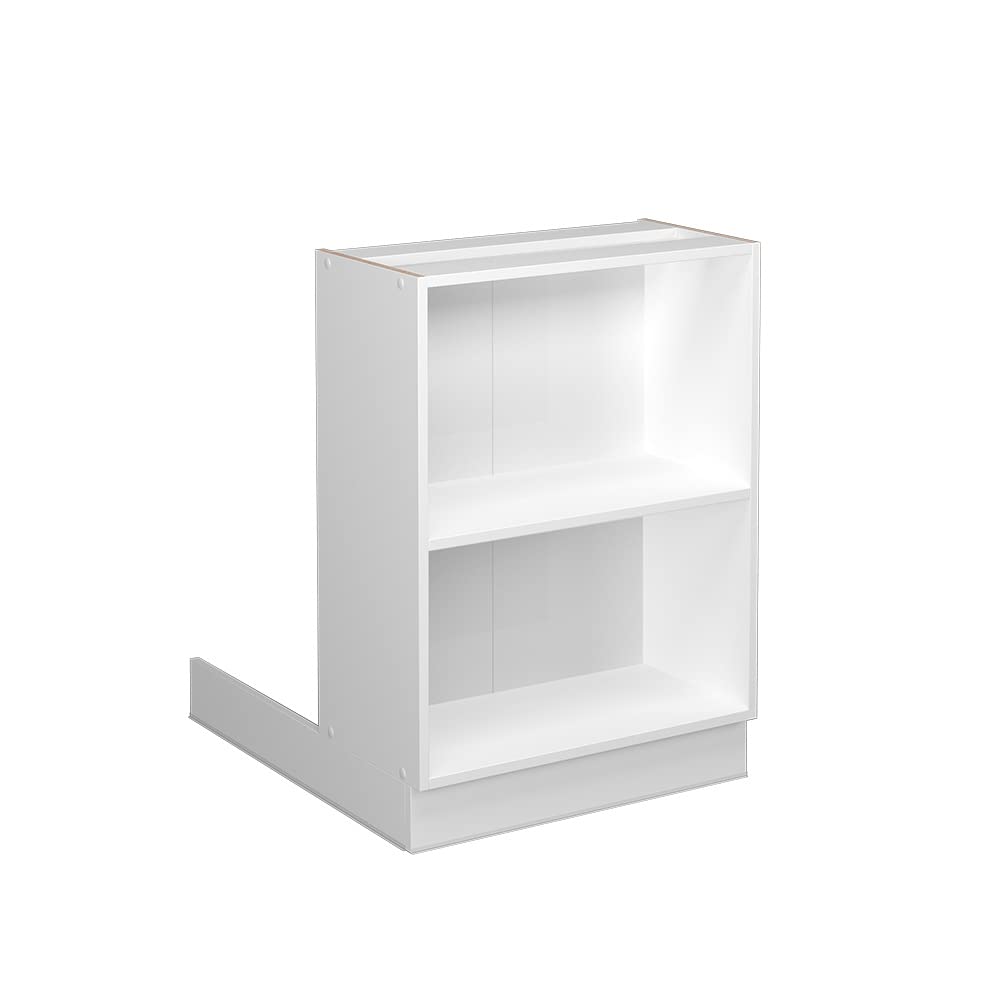 Vicco Kücheninsel Fame-Line, Weiss/Weiss, 60 cm ohne Arbeitsplatte Weiss Regalinselunterschrank 60 c