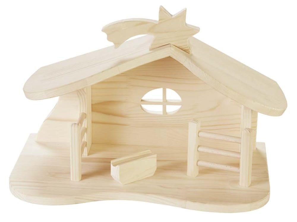 Weihnachtskrippe aus Holz von Goki