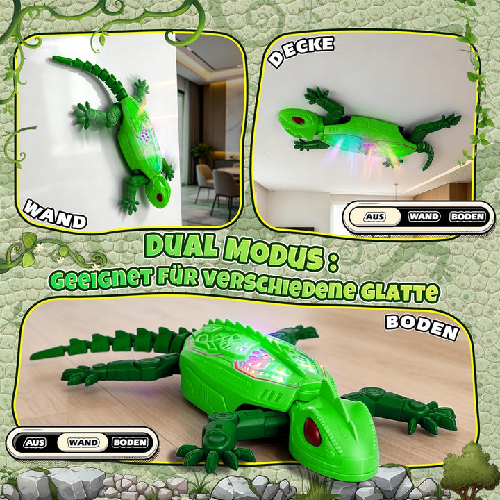 FORMIZON Gecko Wandflitzer mit 9 Beleuchtungsmodi, Ferngesteuerter Gecko an der Wand Spielzeug, Real